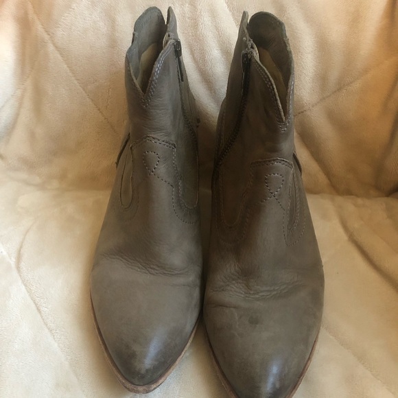 Frye brown/grayish ankle booties  size 8.5M - Picture 5 of 10